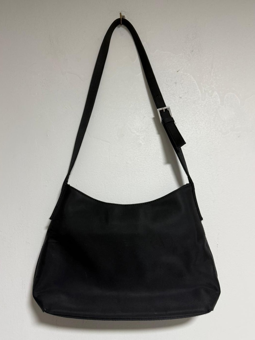 Guess Black Nylon Y2K Baguette Shoulder Bag Adjustable Strap - Picture 7 of 11